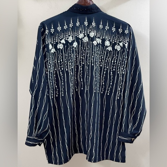 VINTAGE Nu-Look Beaded Blouse Size Free Size - Picture 2 of 5